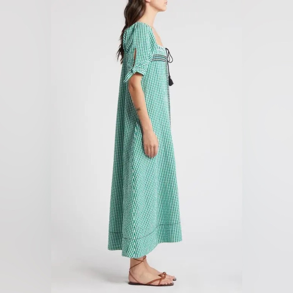 Free People Cass Gingham Midi Dress Size Small - Picture 4 of 5